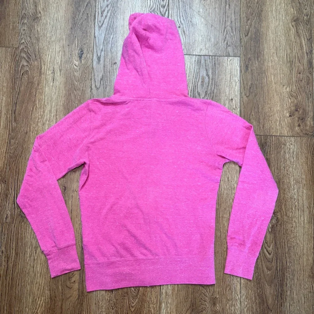 Nike Essential Full Zip Hooded Sweatshirt Jacket Pink organic Cotton Womens S